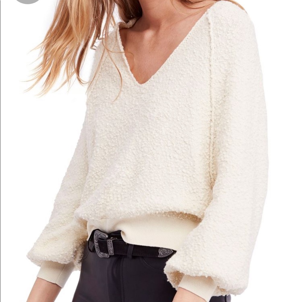 NWT Free People Found My Friend Popcorn Sweater, S